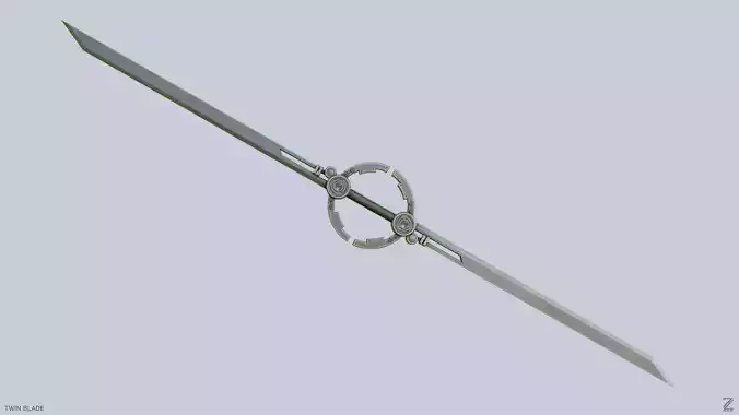 Twinblade Low-poly 3D model