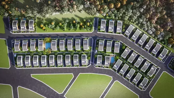 44 villa projects  - BIG VILLA 3D model
