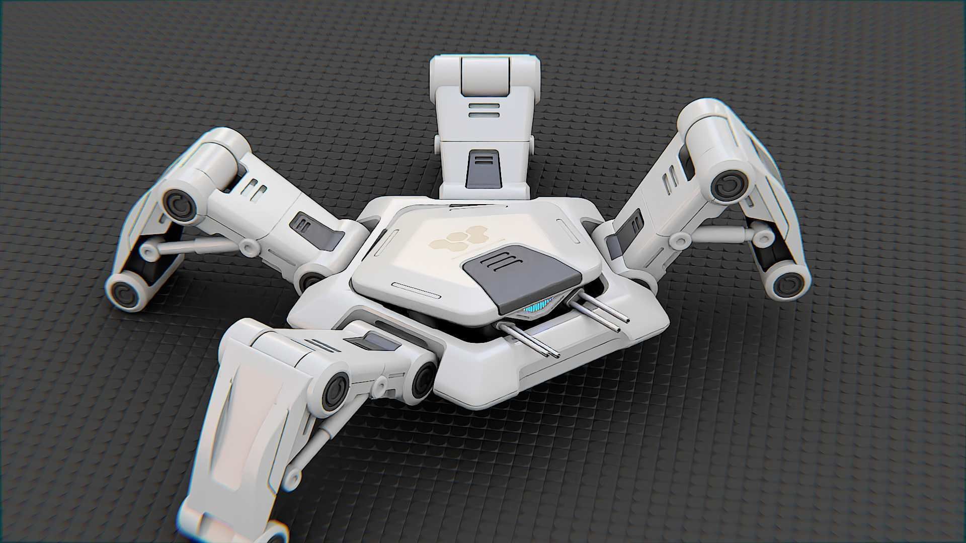 SPIDER BOT-XB-500 RIGGED 3D model_3