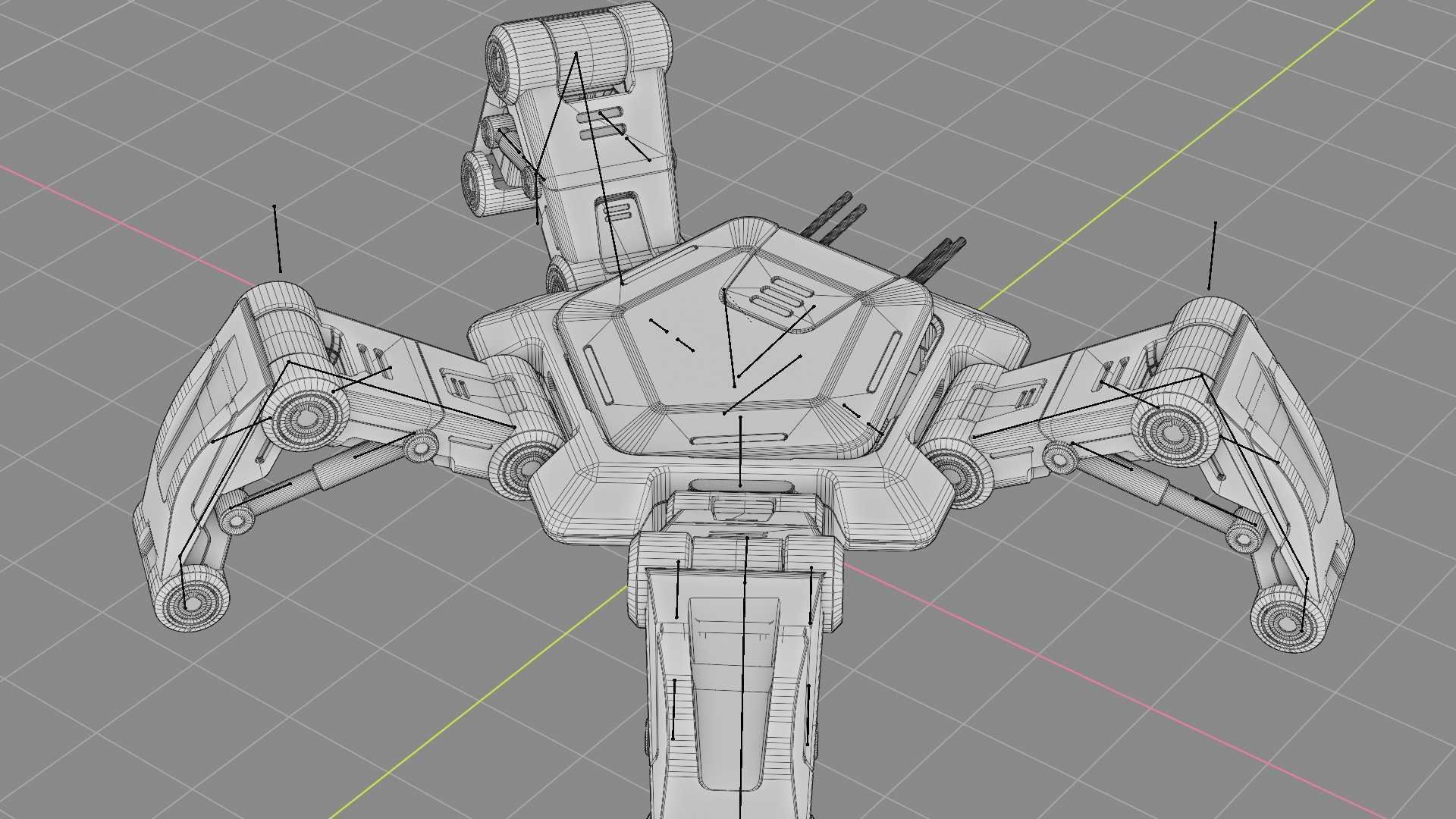 SPIDER BOT-XB-500 RIGGED 3D model_38