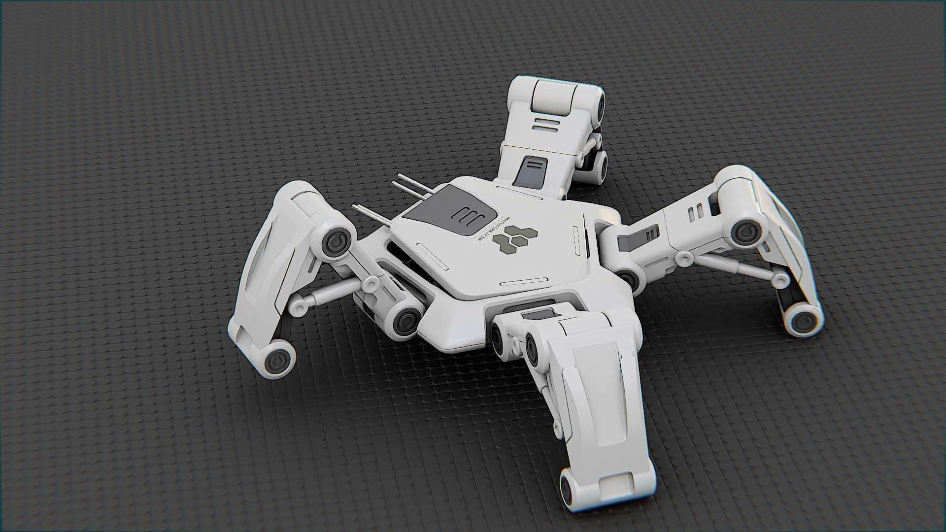 SPIDER BOT-XB-500 RIGGED 3D model_11