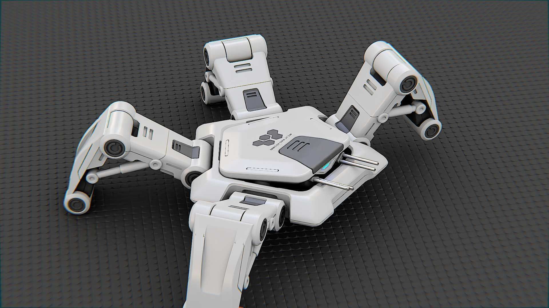SPIDER BOT-XB-500 RIGGED 3D model_4