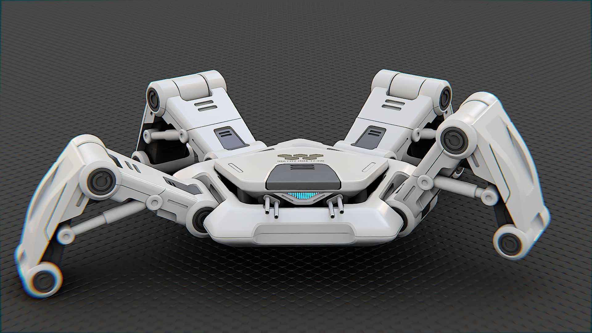 SPIDER BOT-XB-500 RIGGED 3D model_15