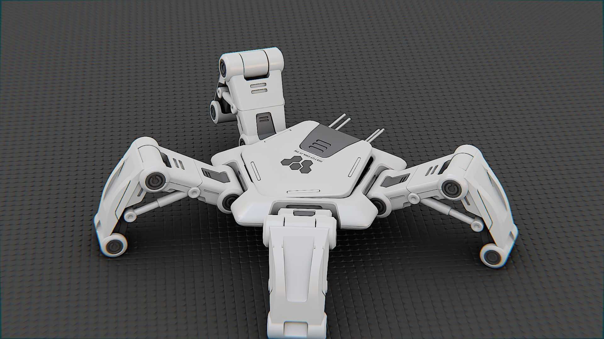 SPIDER BOT-XB-500 RIGGED 3D model_7