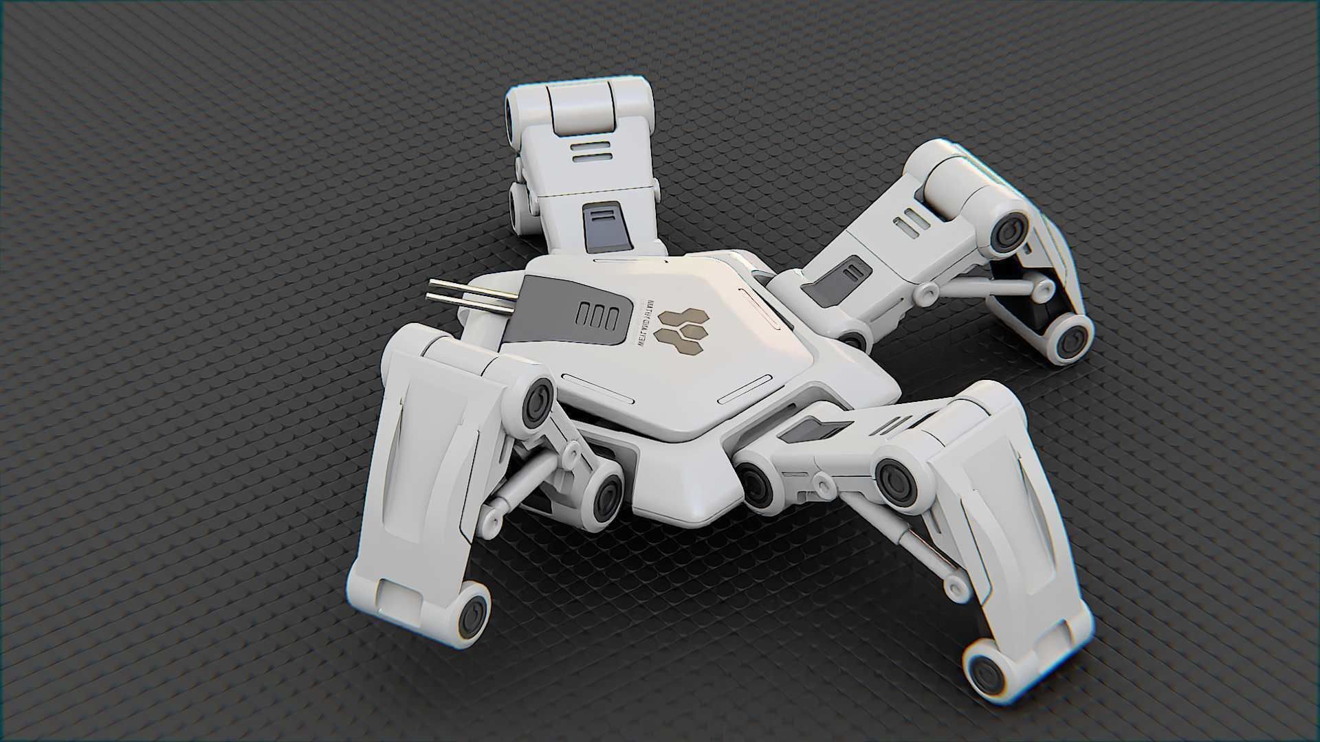 SPIDER BOT-XB-500 RIGGED 3D model_12