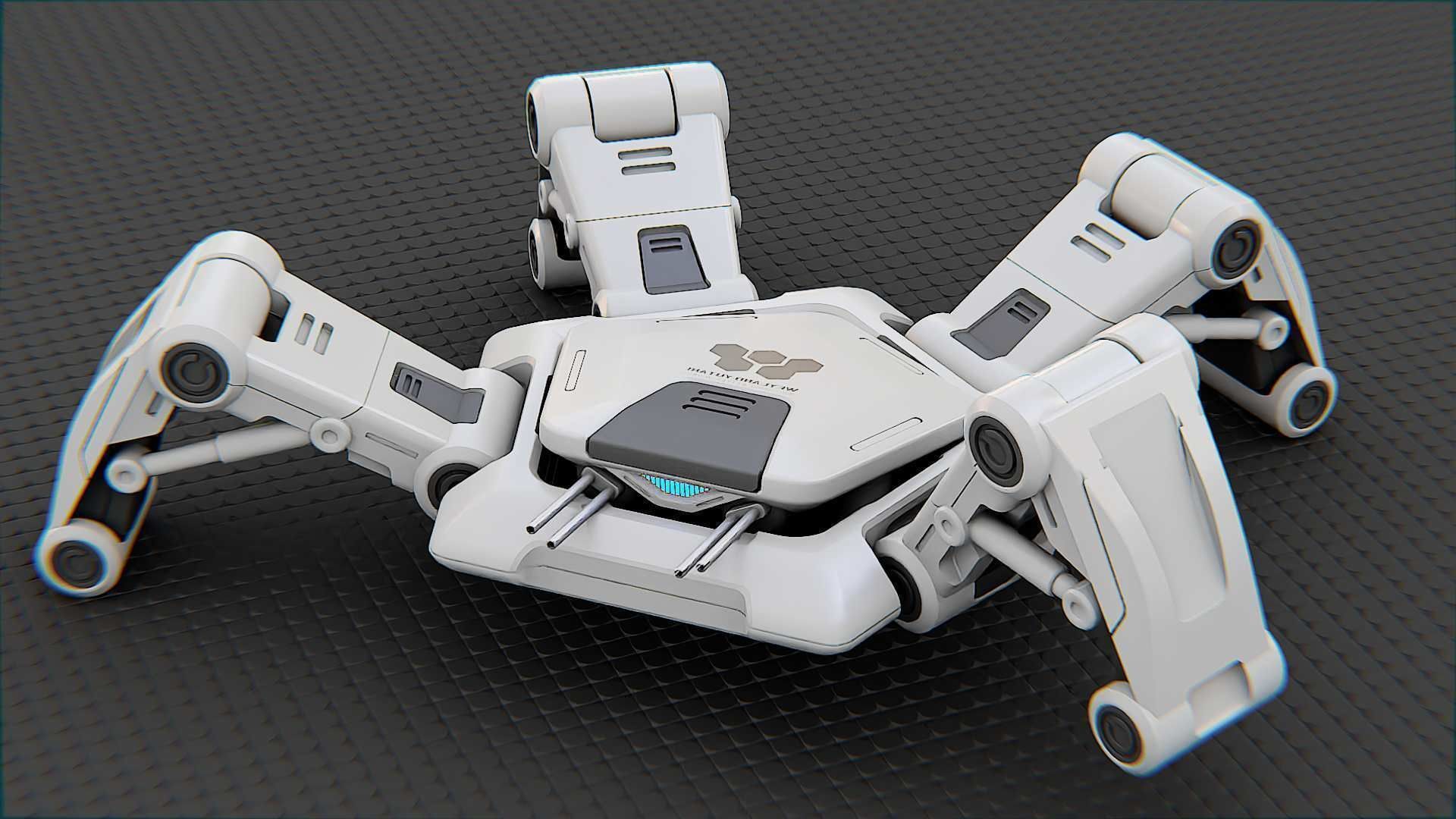 SPIDER BOT-XB-500 RIGGED 3D model_14