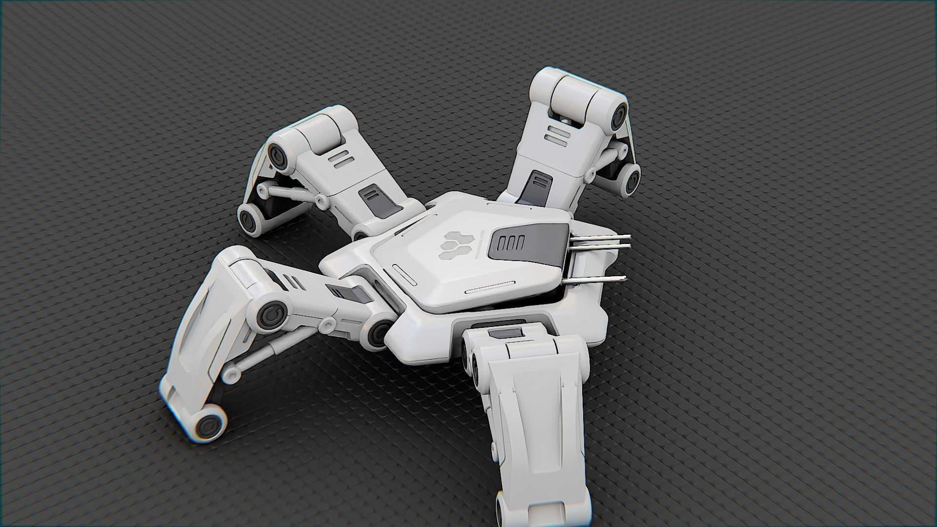 SPIDER BOT-XB-500 RIGGED 3D model_5