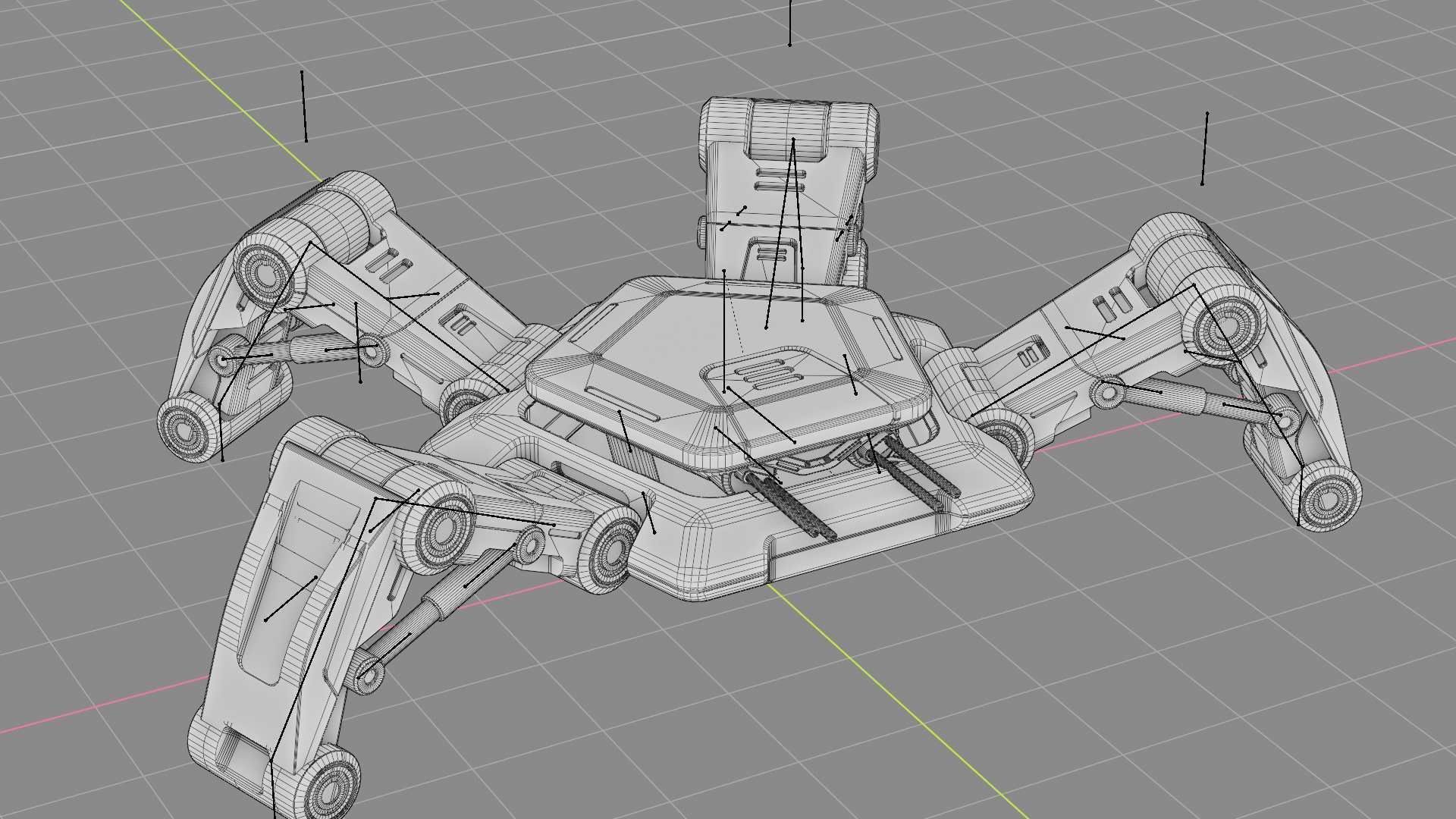 SPIDER BOT-XB-500 RIGGED 3D model_36