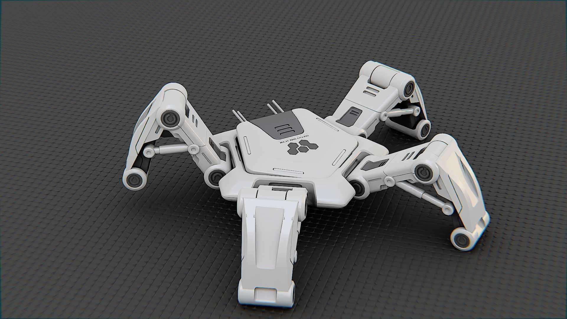 SPIDER BOT-XB-500 RIGGED 3D model_10