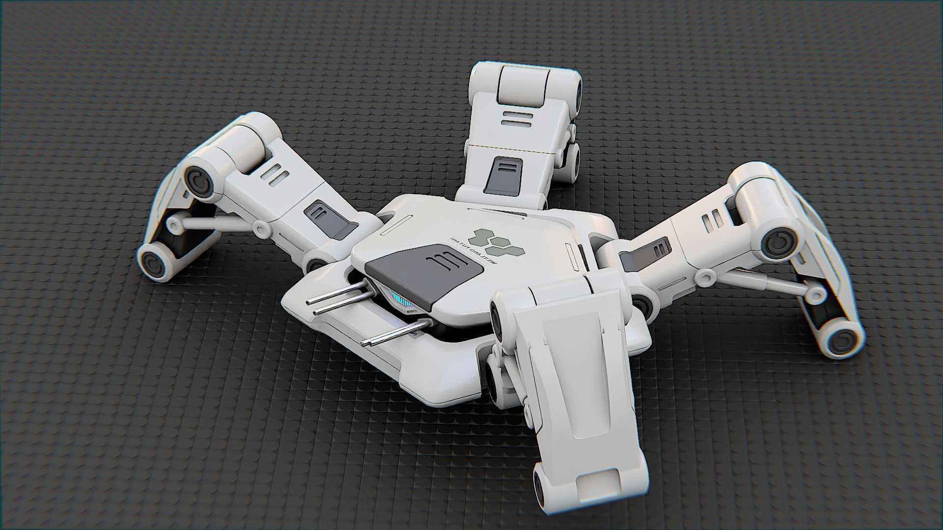 SPIDER BOT-XB-500 RIGGED 3D model_13