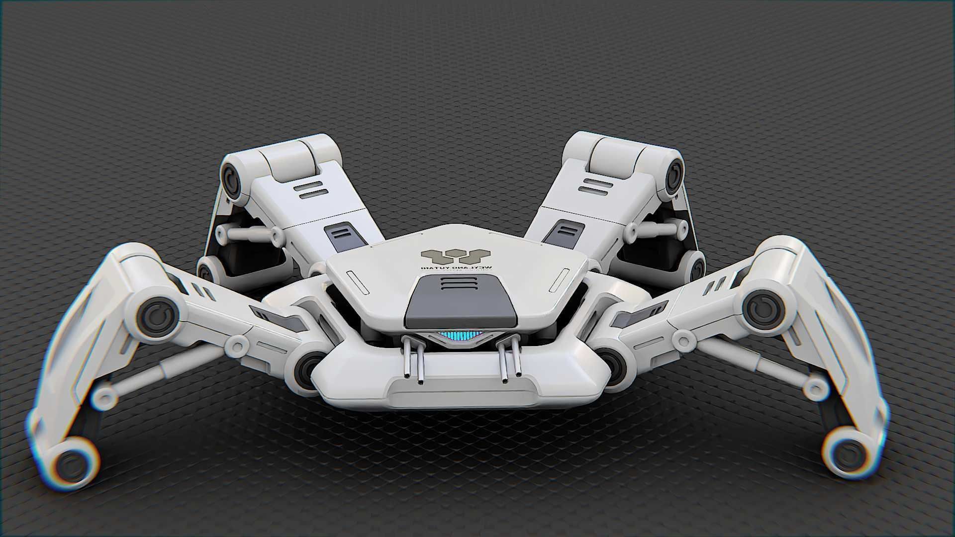 SPIDER BOT-XB-500 RIGGED 3D model_29