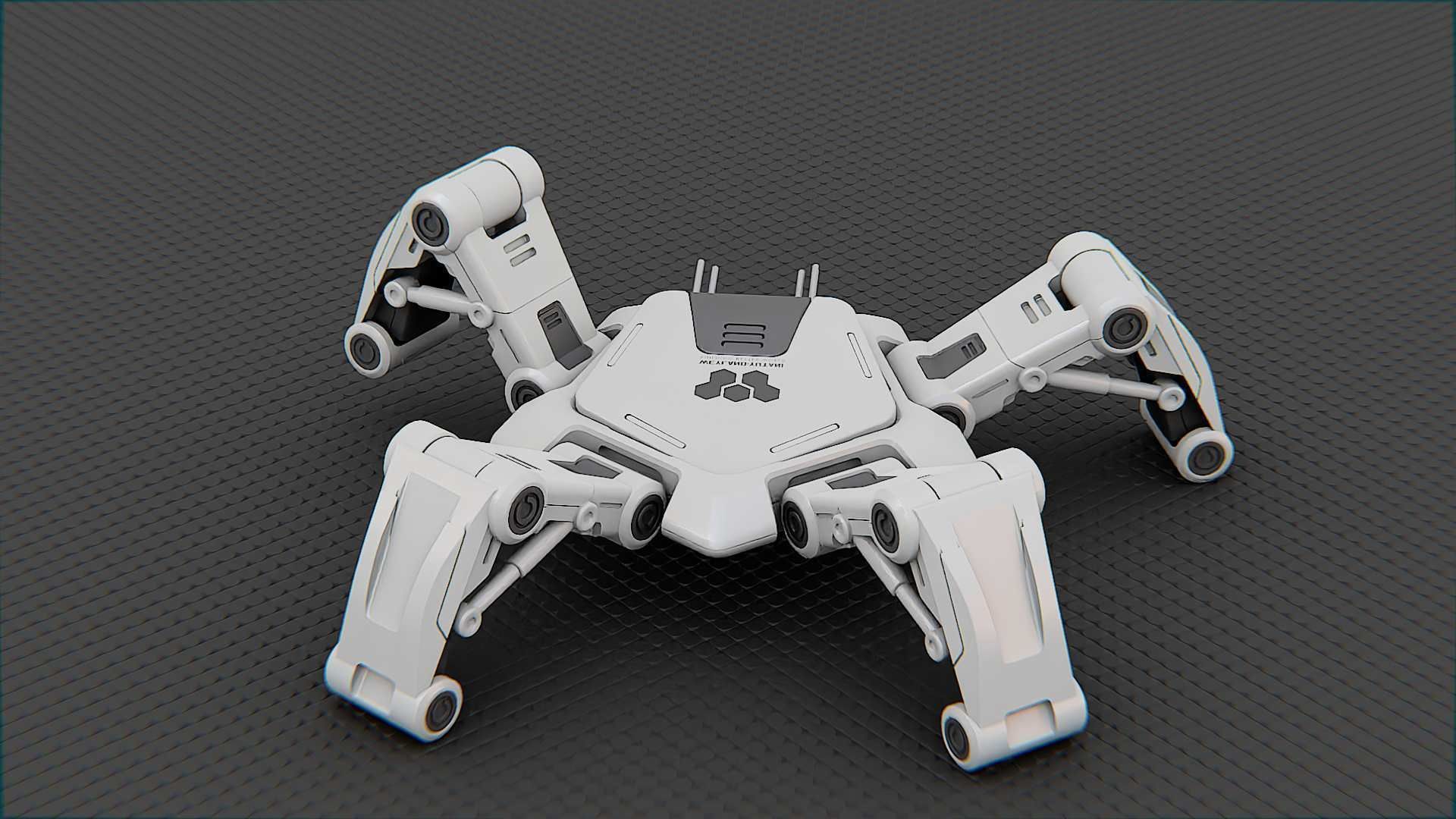 SPIDER BOT-XB-500 RIGGED 3D model_9