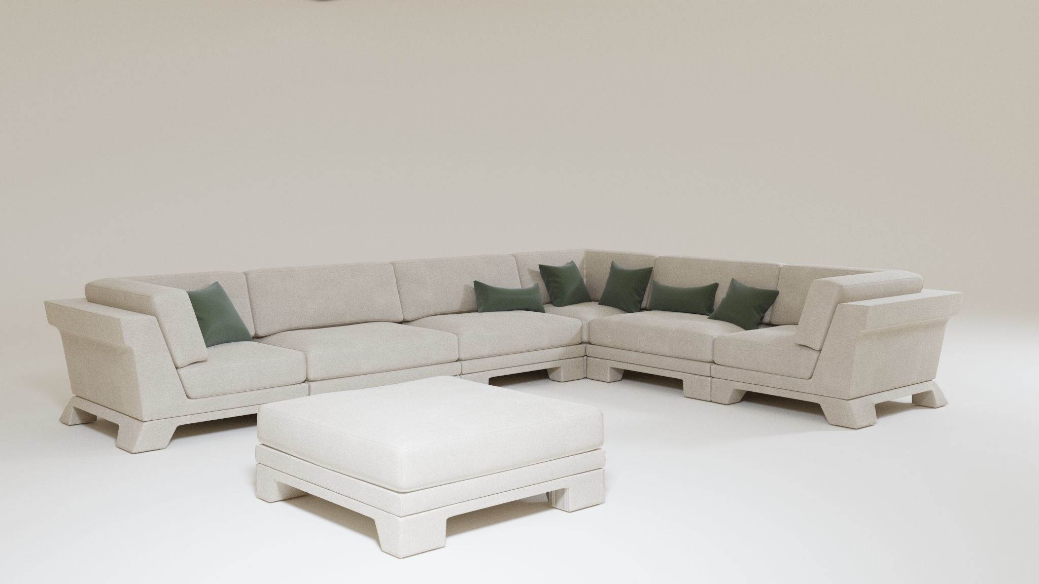 Patt Sofa by Charles Tassin - Pierre Frey 3D model_3