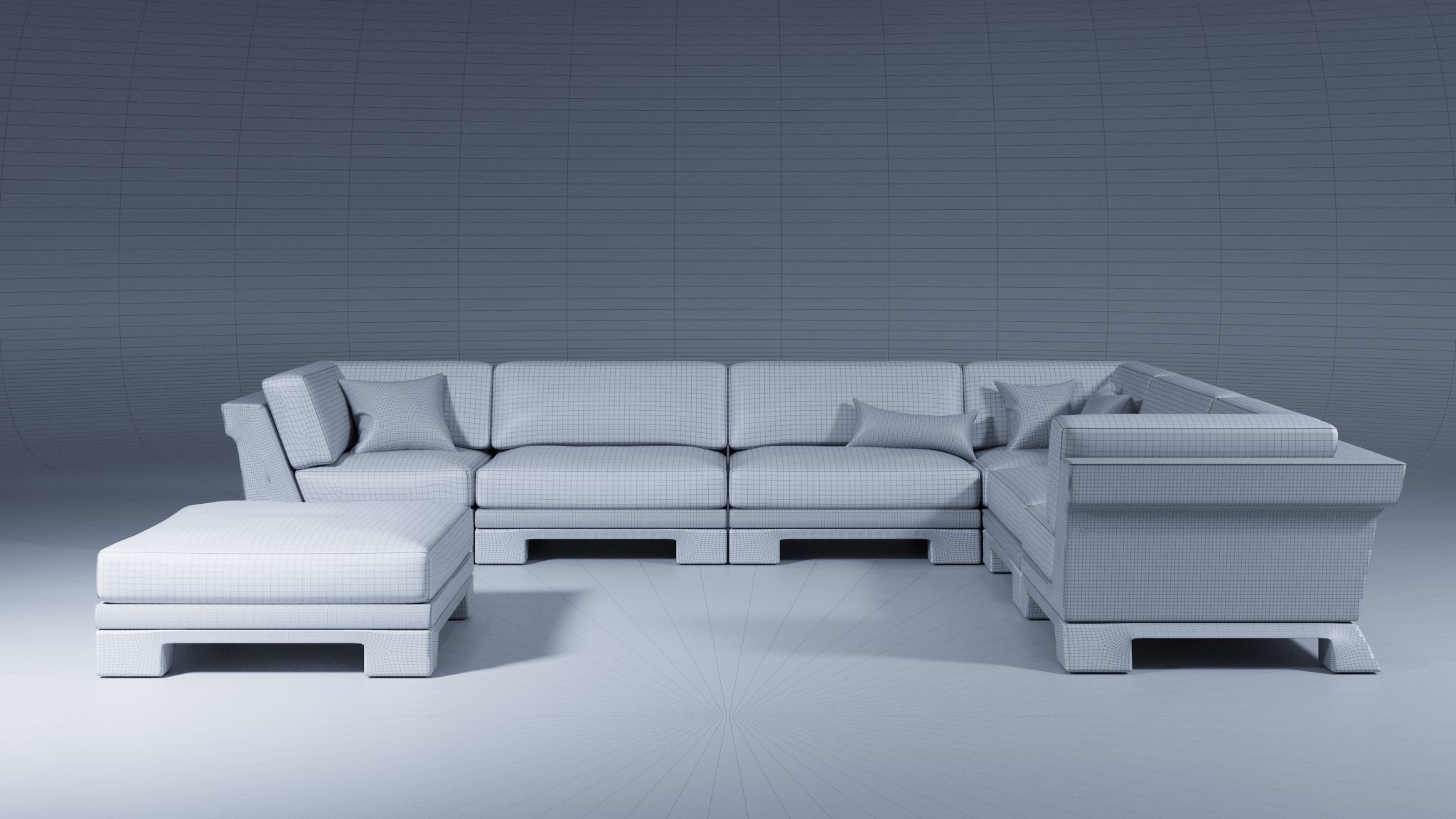 Patt Sofa by Charles Tassin - Pierre Frey 3D model_1