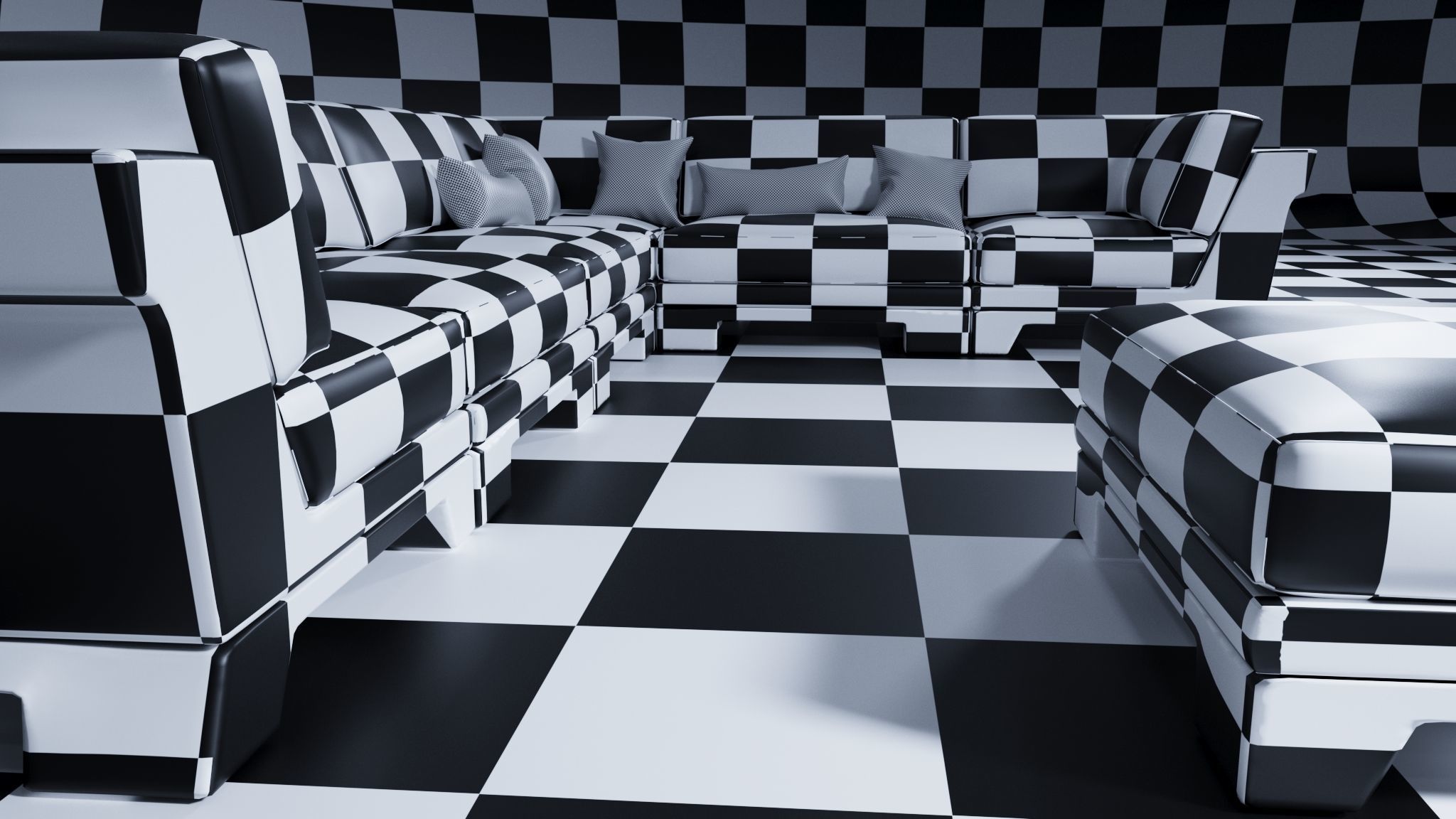 Patt Sofa by Charles Tassin - Pierre Frey 3D model_11