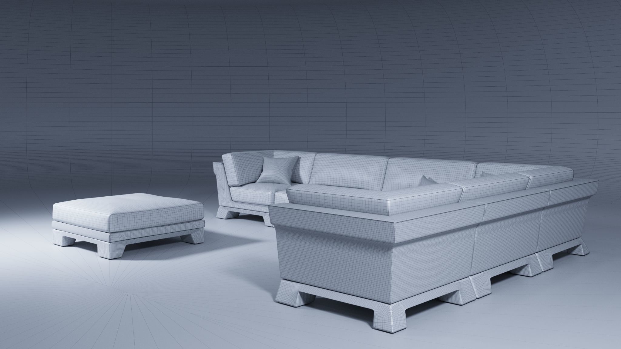 Patt Sofa by Charles Tassin - Pierre Frey 3D model_7