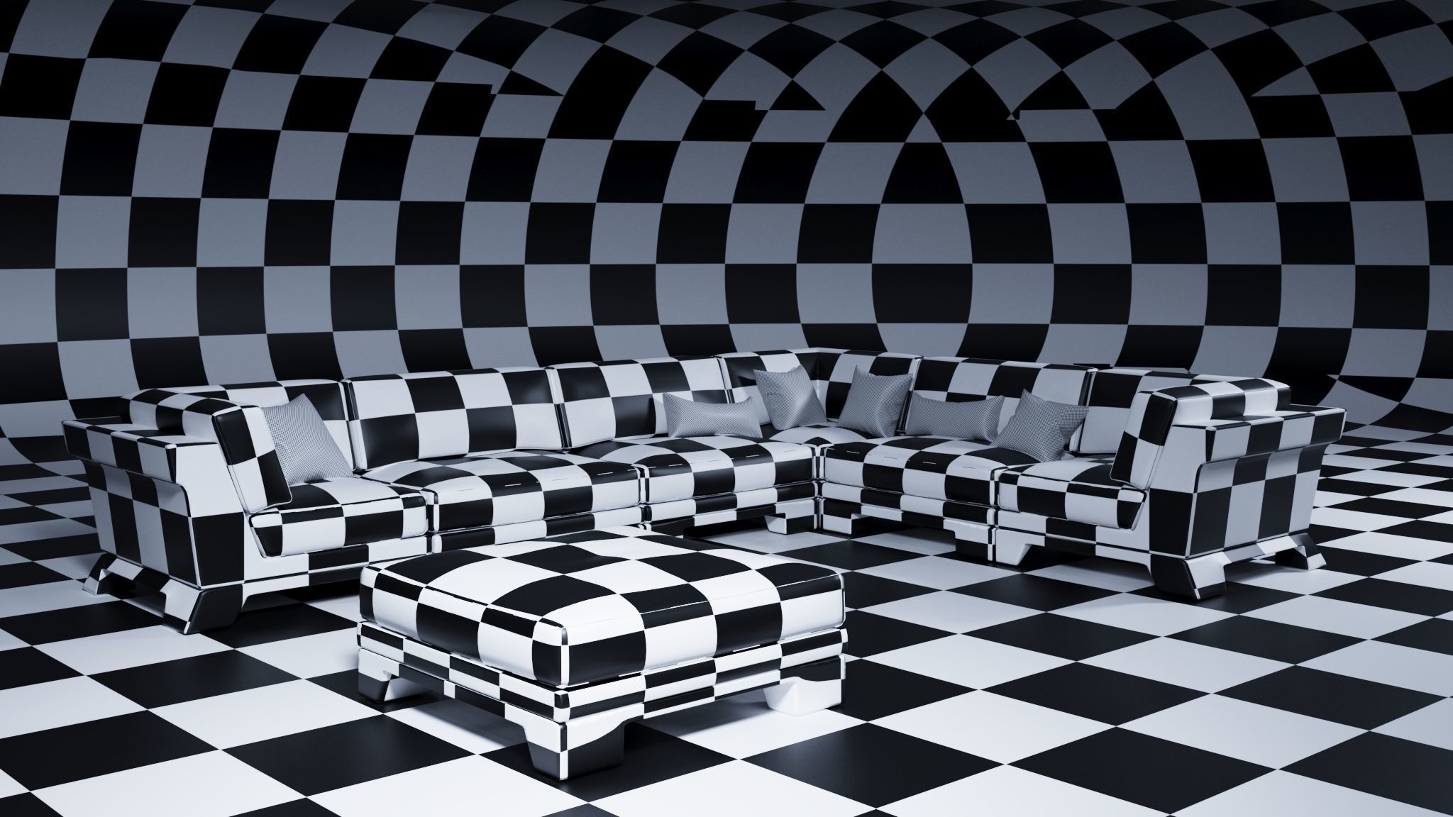 Patt Sofa by Charles Tassin - Pierre Frey 3D model_5