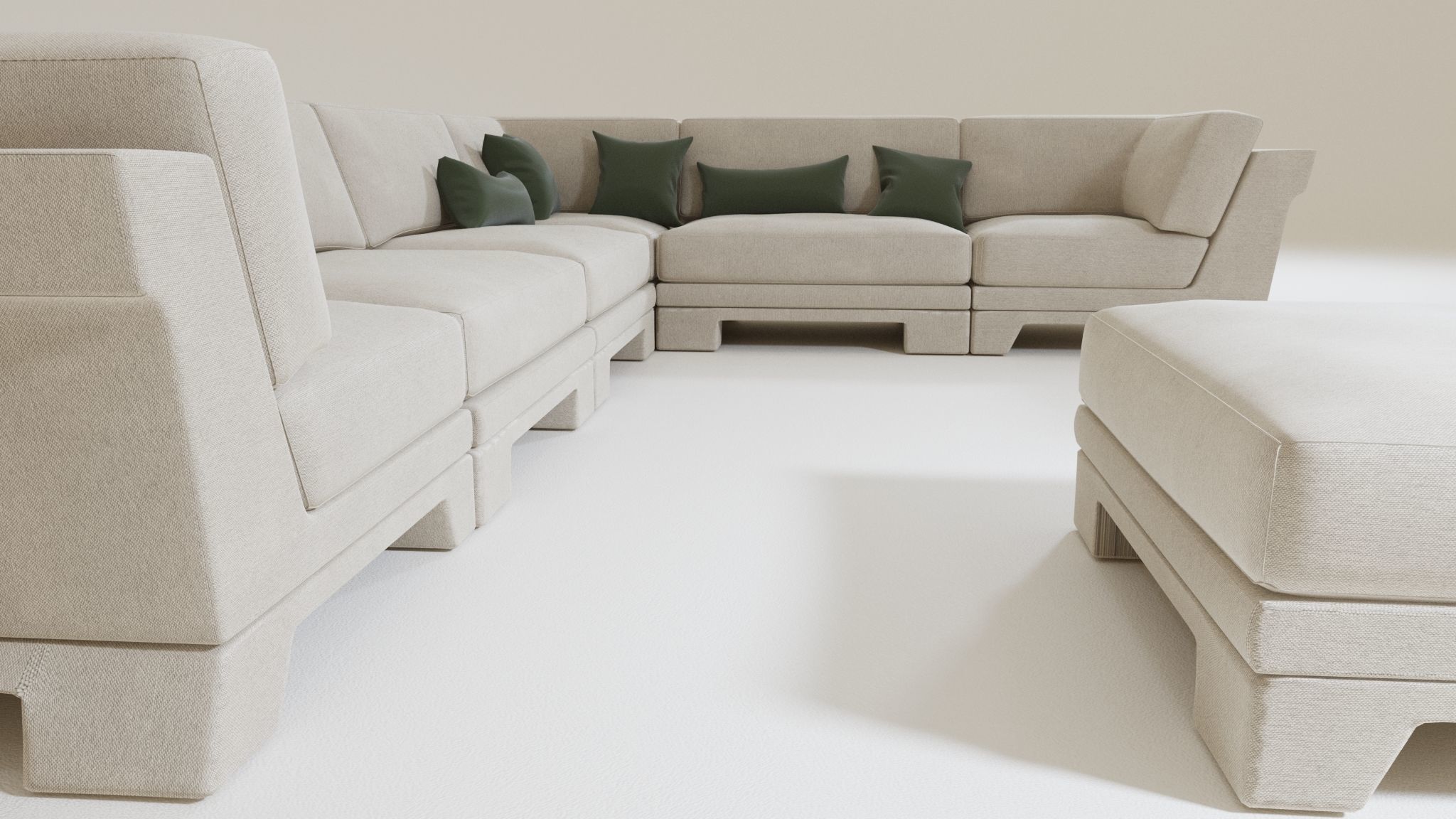 Patt Sofa by Charles Tassin - Pierre Frey 3D model_9