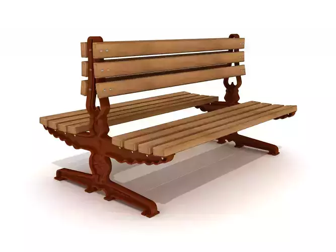  3D model Outdoor Binary Bench 16