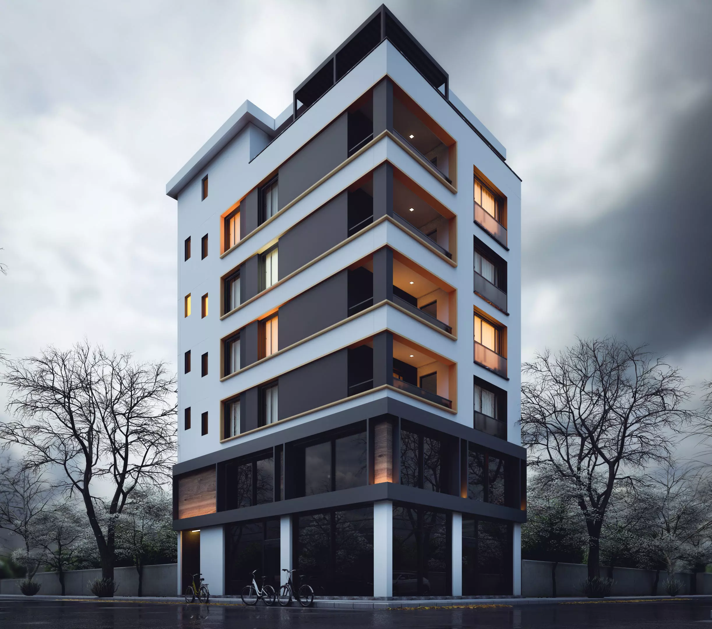 Two-sided apartment project 3D model