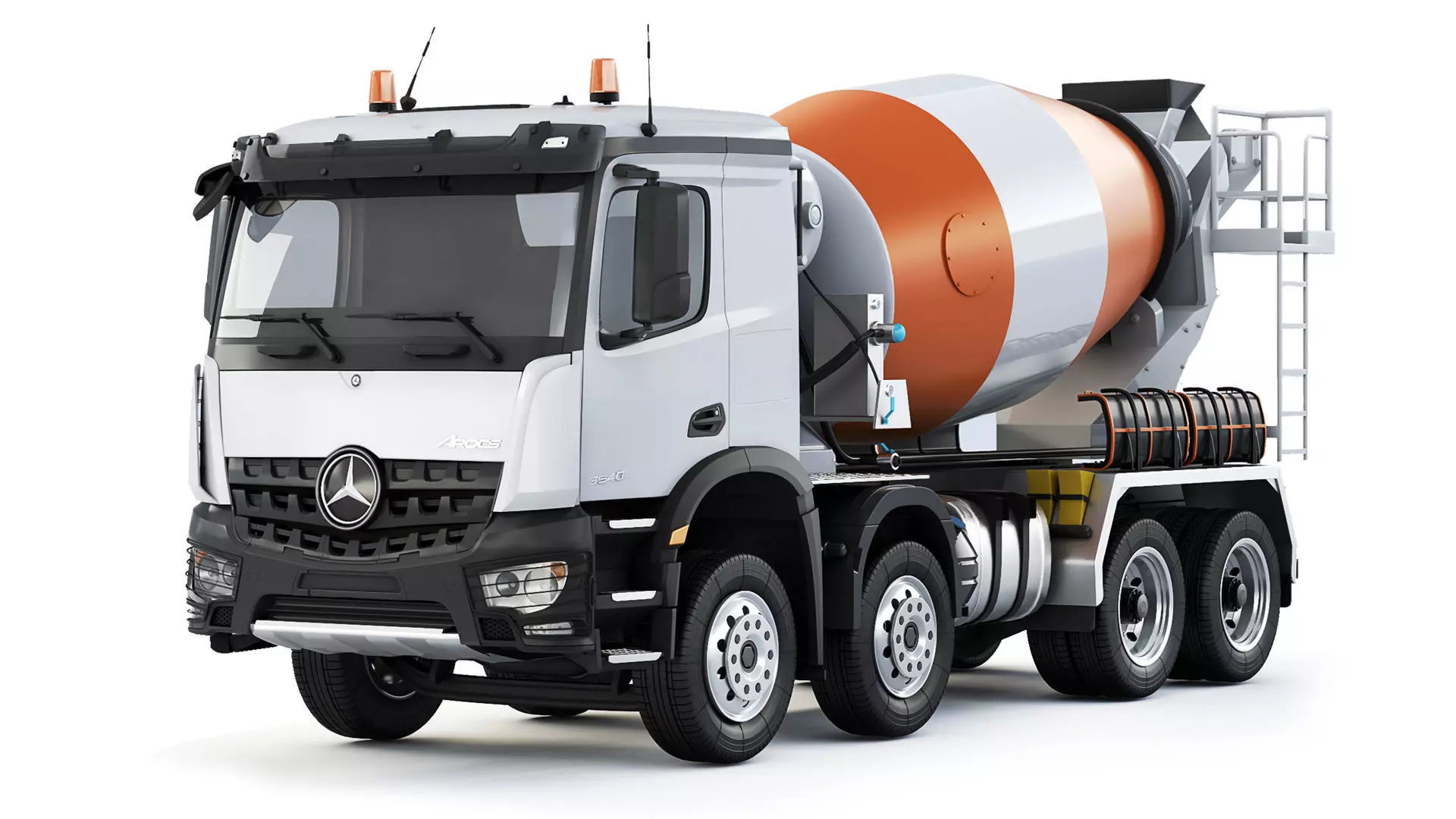 Mercedes-Benz Arocs 3540 Concrete Mixer 2022 3D model_0