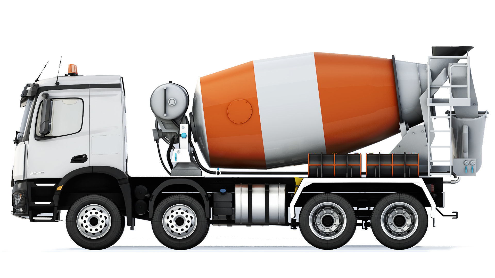Mercedes-Benz Arocs 3540 Concrete Mixer 2022 3D model_1