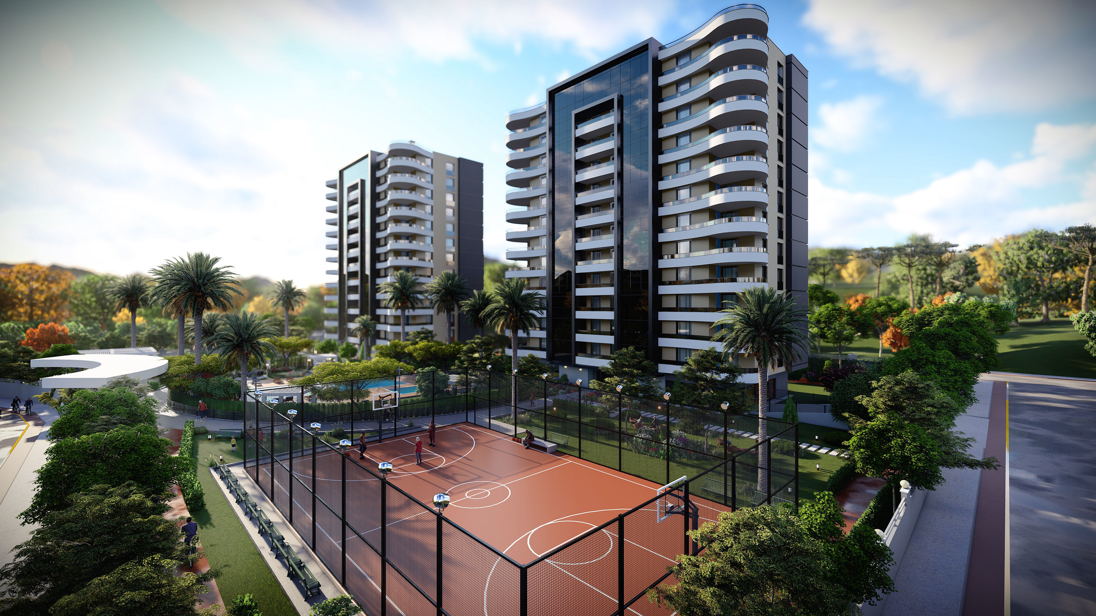 Two block site project 3D model_3