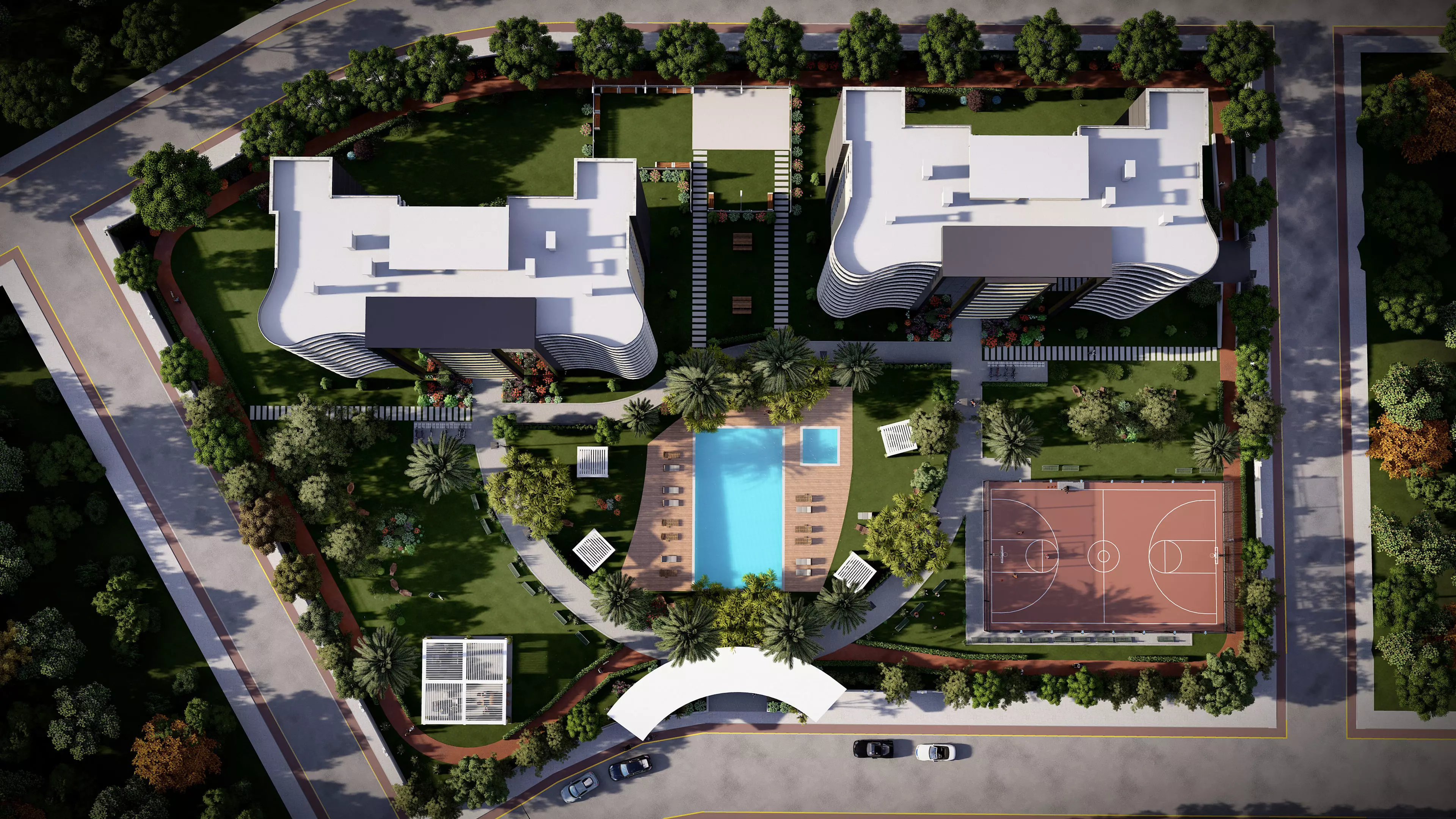 Two block site project 3D model_0