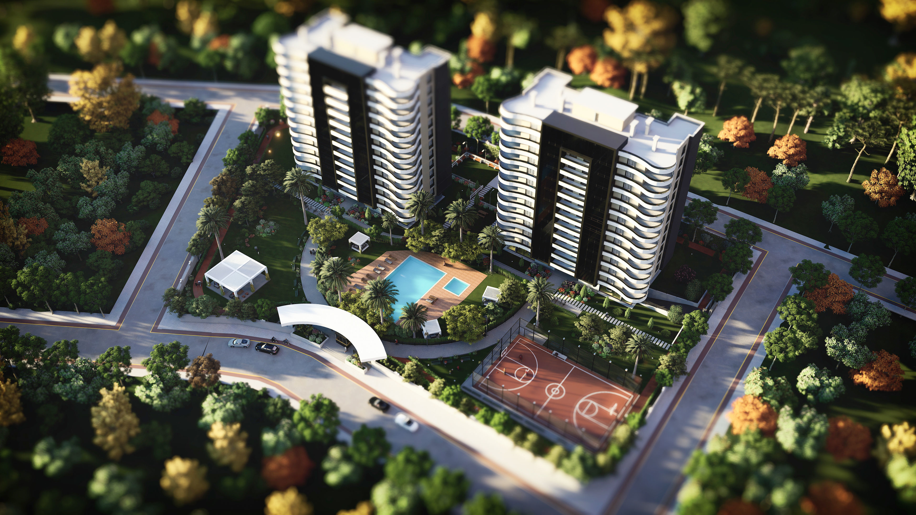 Two block site project 3D model_7