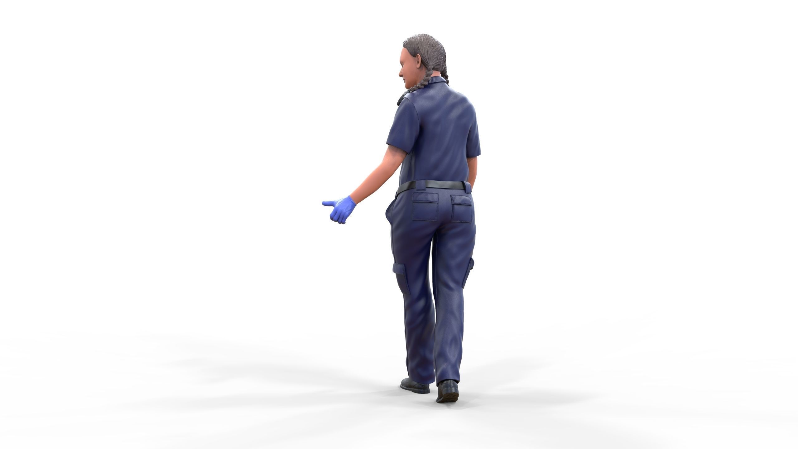 N2 paramedic emergency service with a trolley 3D print model_22