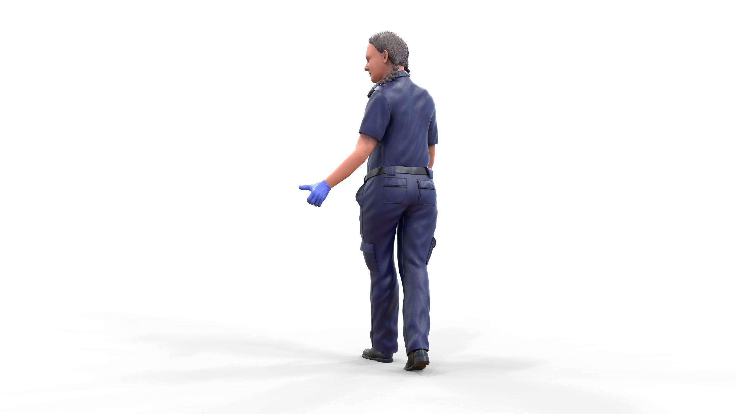 N2 paramedic emergency service with a trolley 3D print model_21