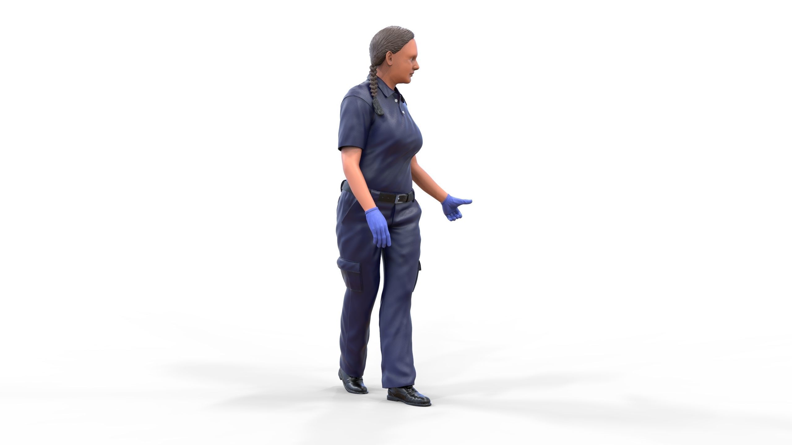 N2 paramedic emergency service with a trolley 3D print model_3