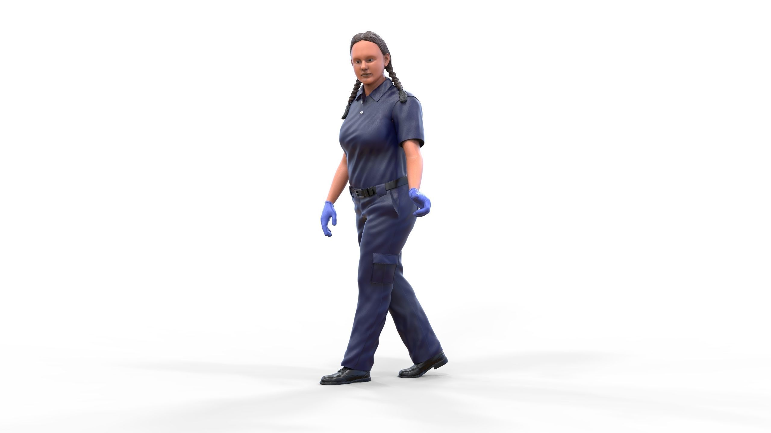 N2 paramedic emergency service with a trolley 3D print model_24