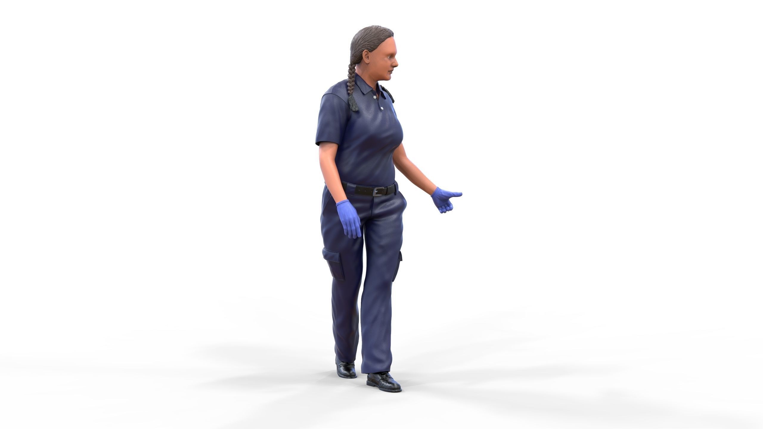 N2 paramedic emergency service with a trolley 3D print model_4