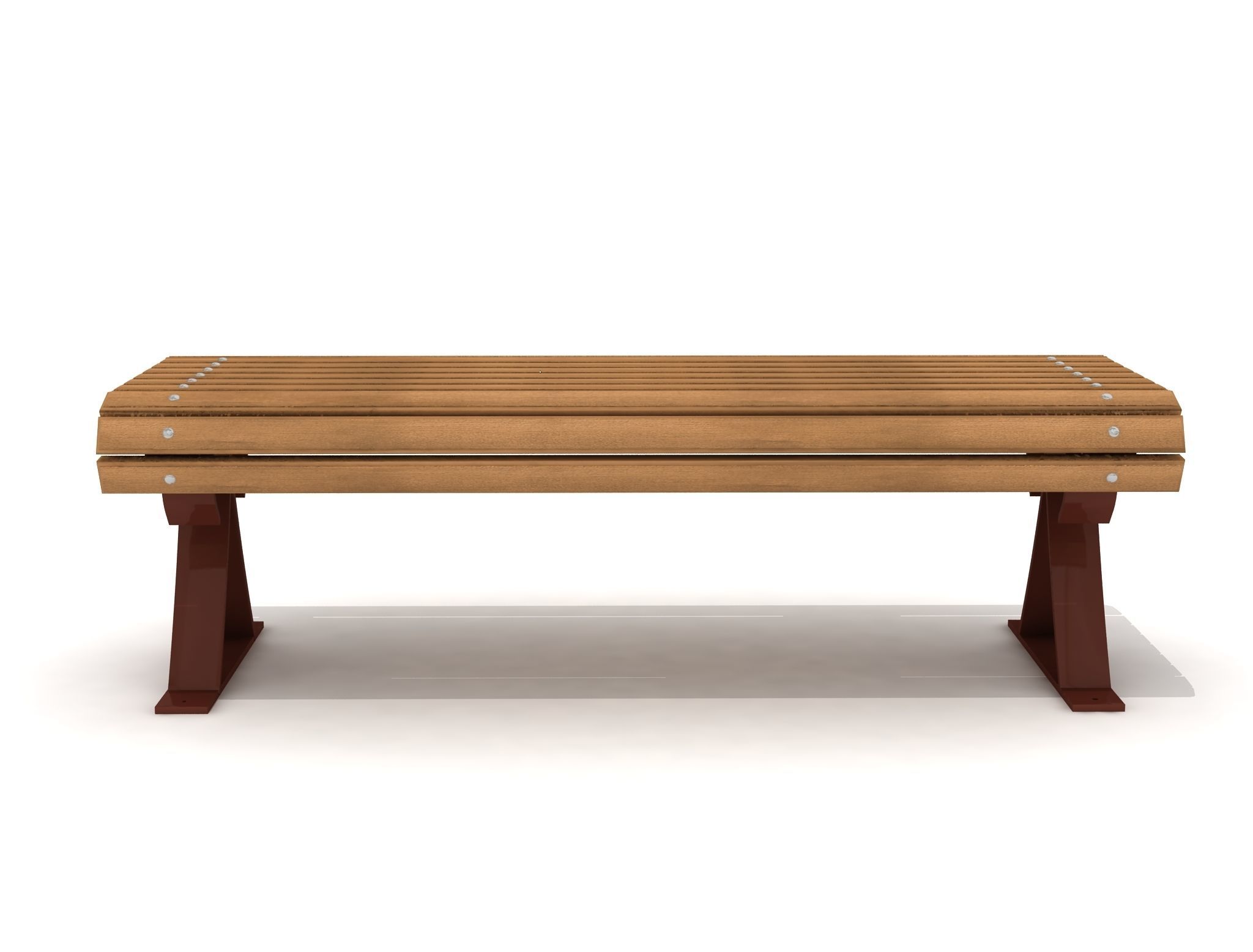  Train Station Bench 06  3D model_1