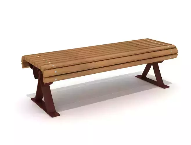  Train Station Bench 06  3D model