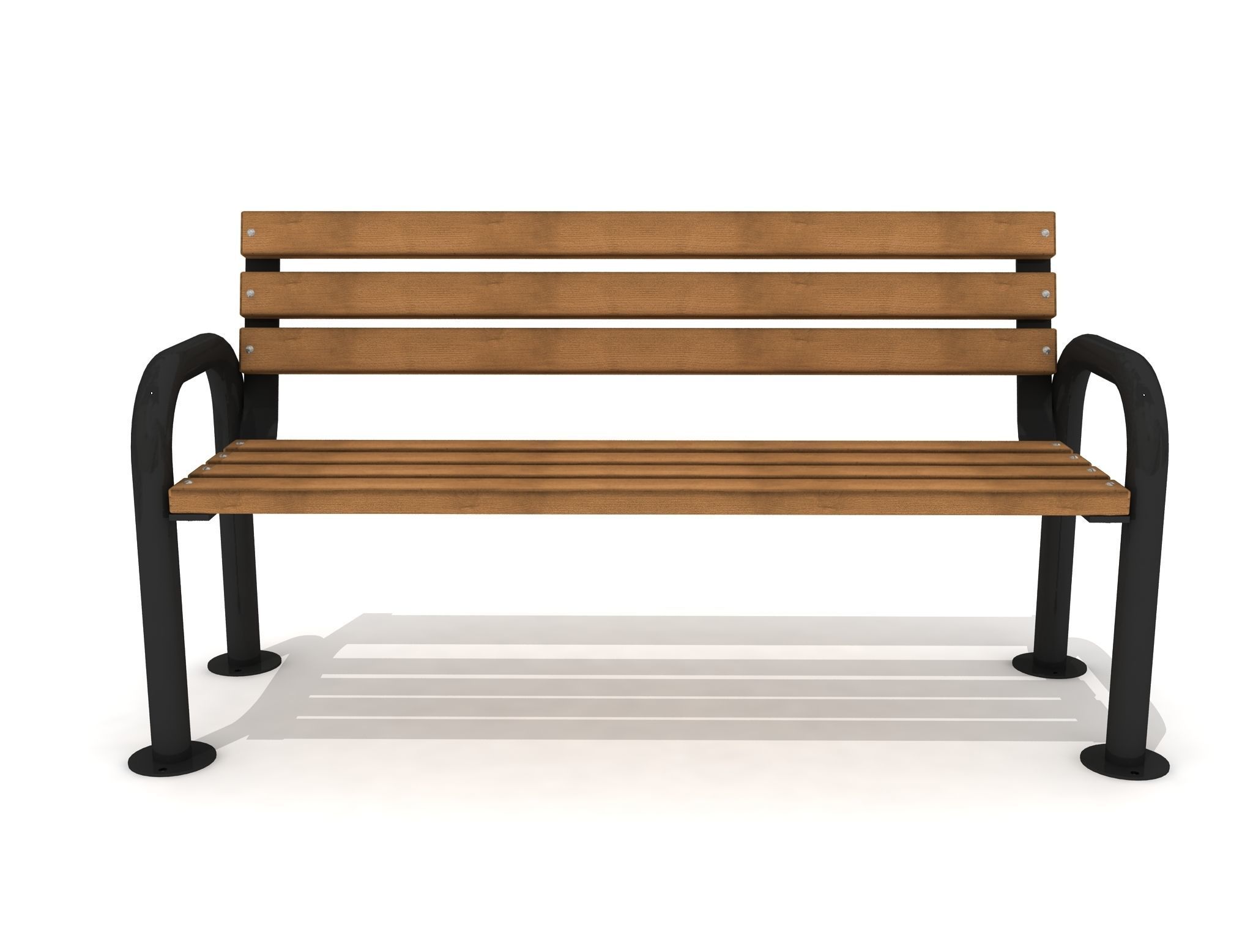  Outdoor Bench 02 3D model_1