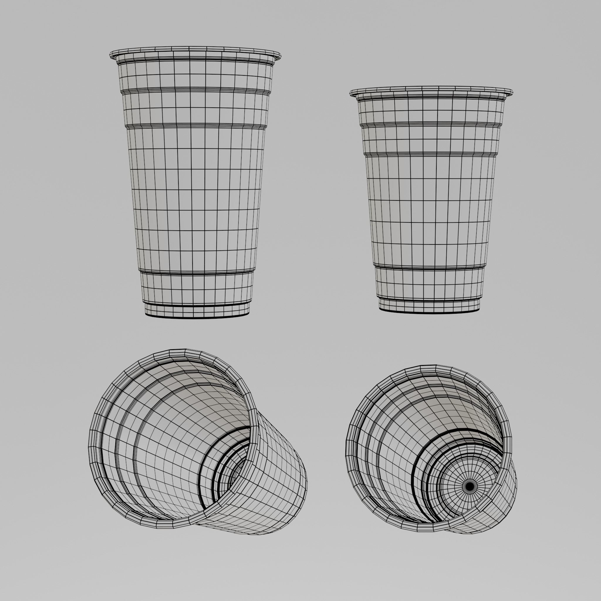 Clear Cup Collection 3D model_12