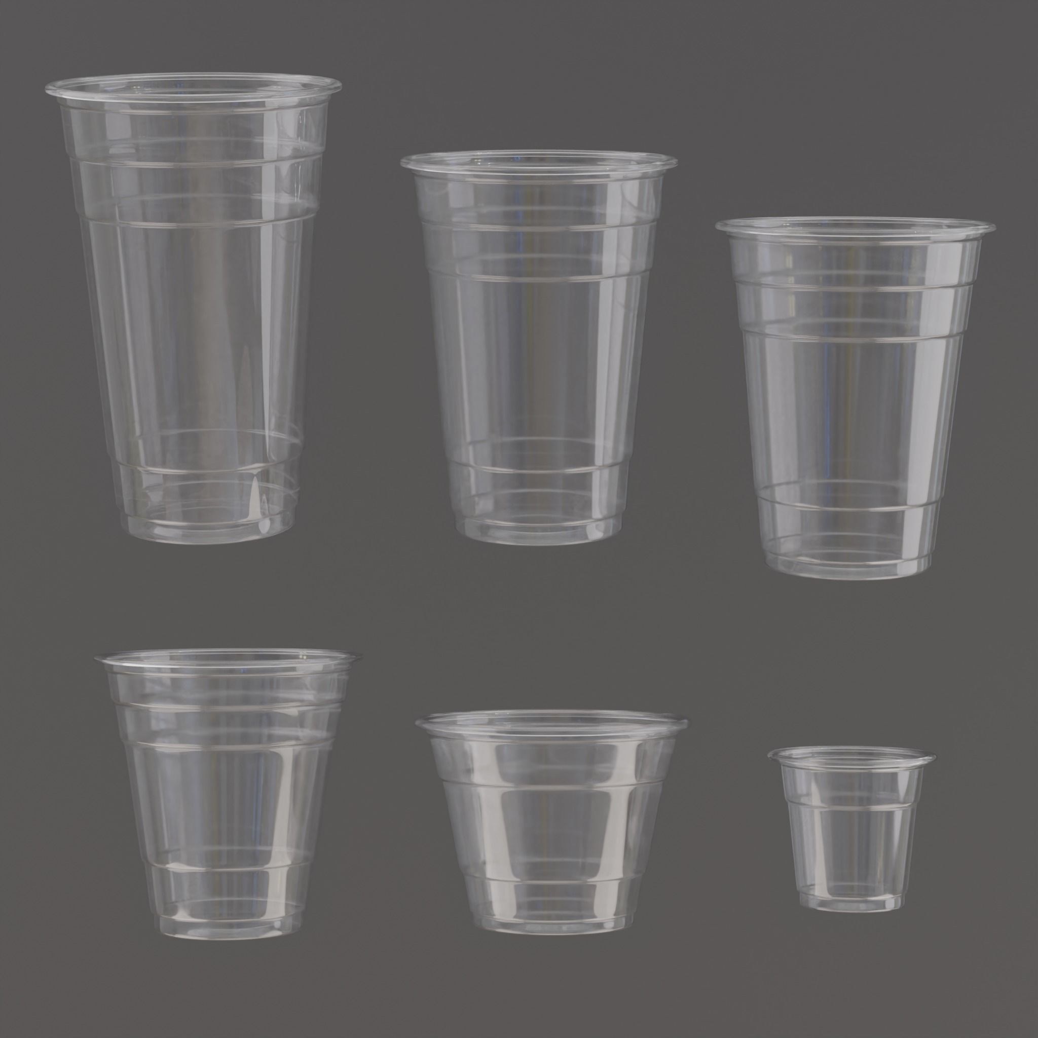 Clear Cup Collection 3D model_3