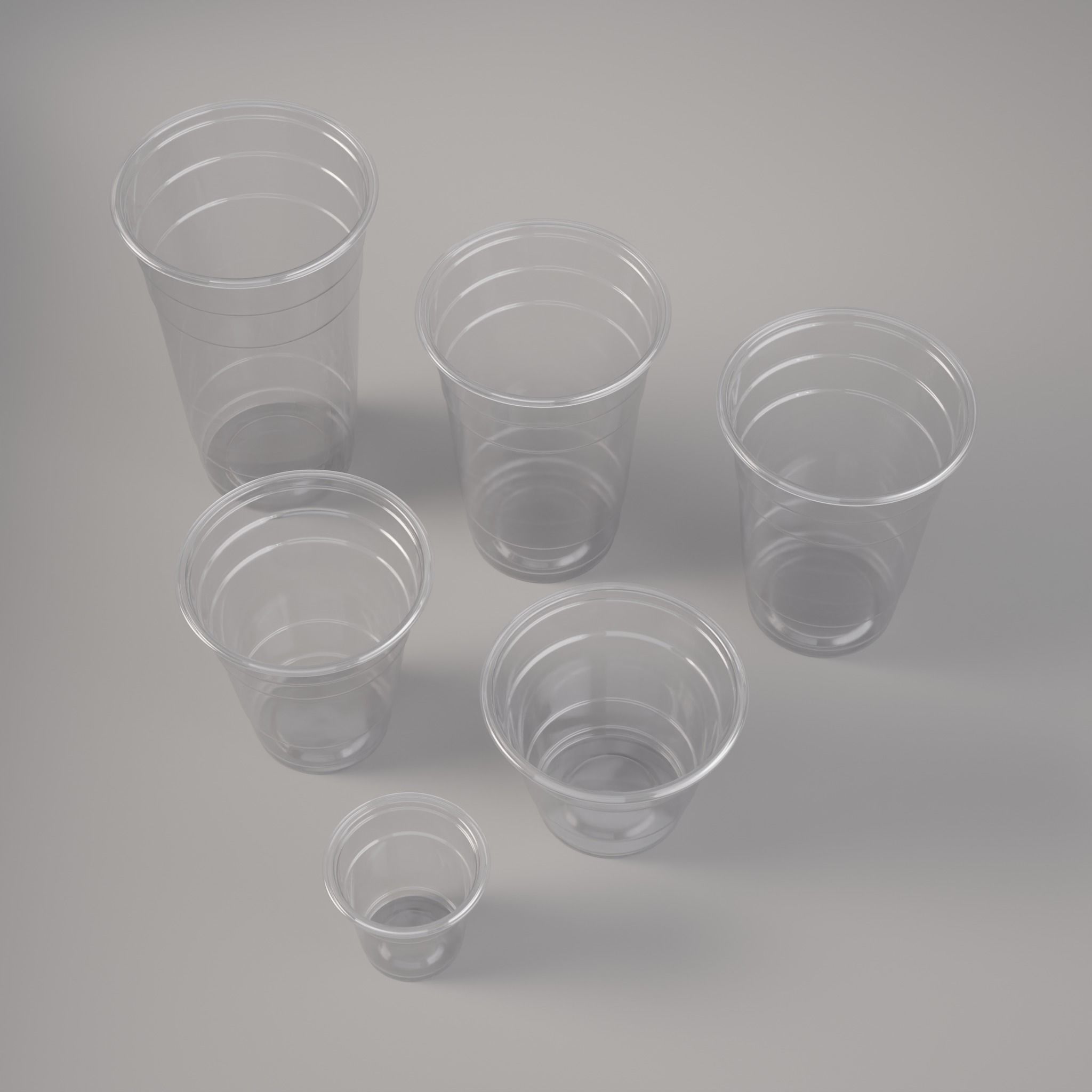 Clear Cup Collection 3D model_2