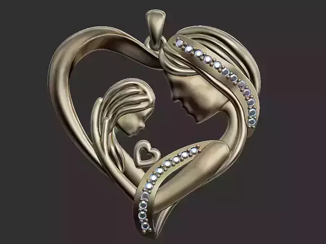 Mother and Daughter Pendant