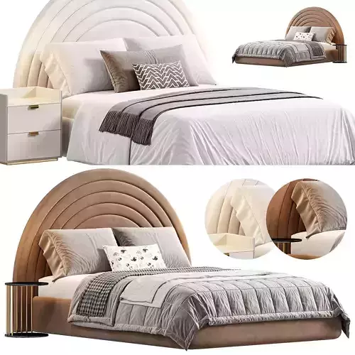 Barbera Bed by thehighwall 3D model