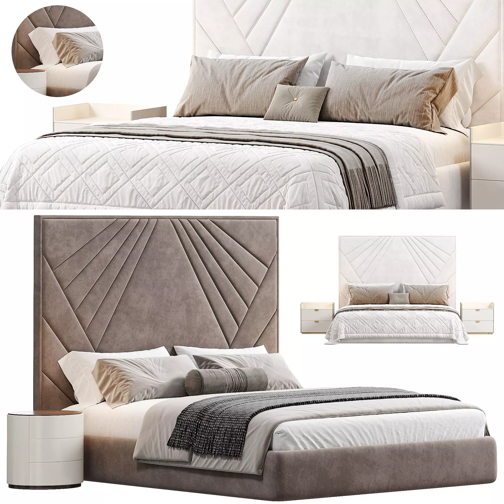 Bed BLAIR by cazarina 3D model