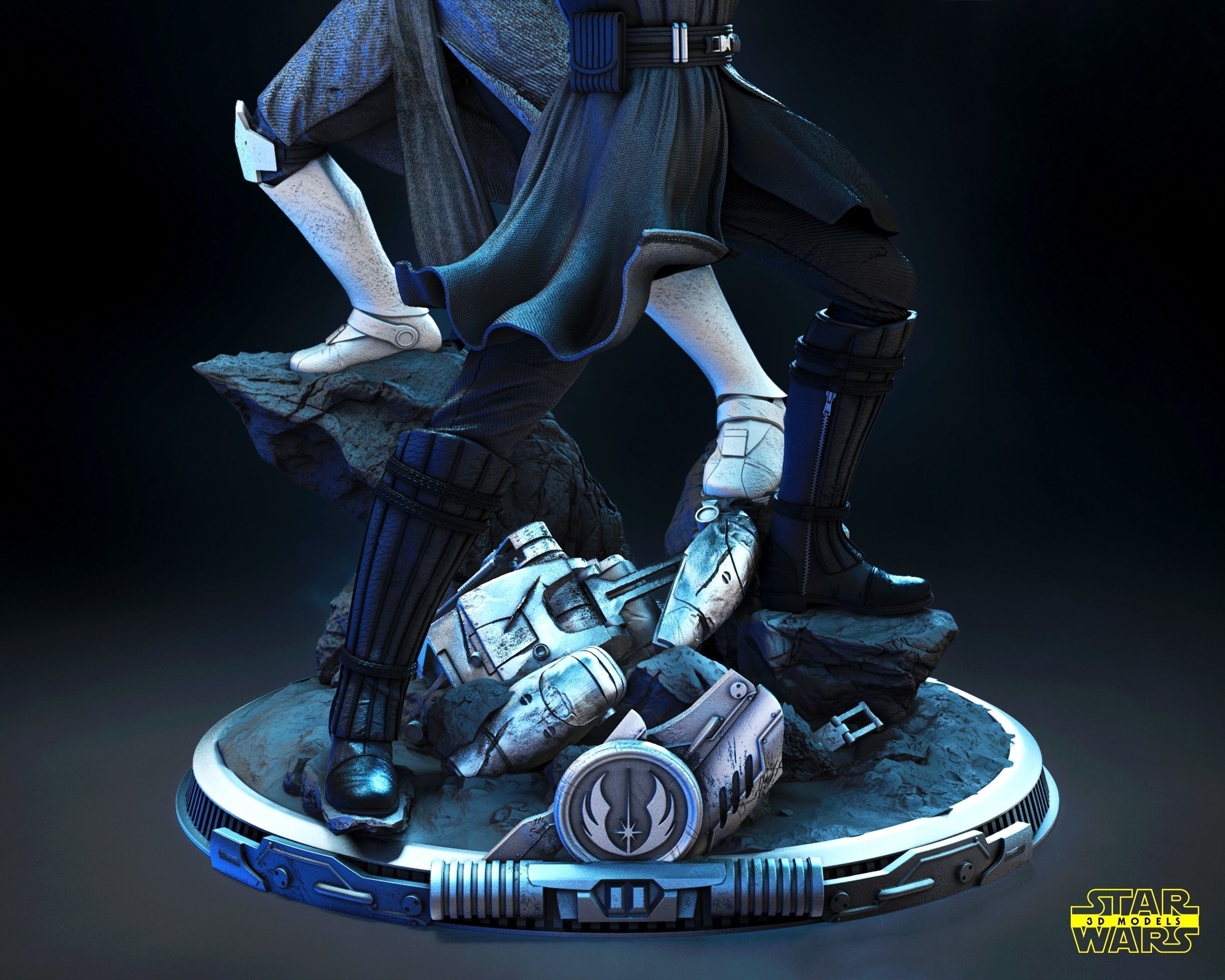 The Anakin and Obi Wan Diorama Star Wars 3D Models 3D print model_8