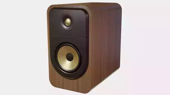 Bookshelf Speaker Low-poly 3D model