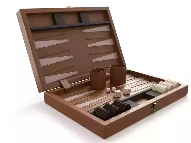 Vintage backgammon travel set