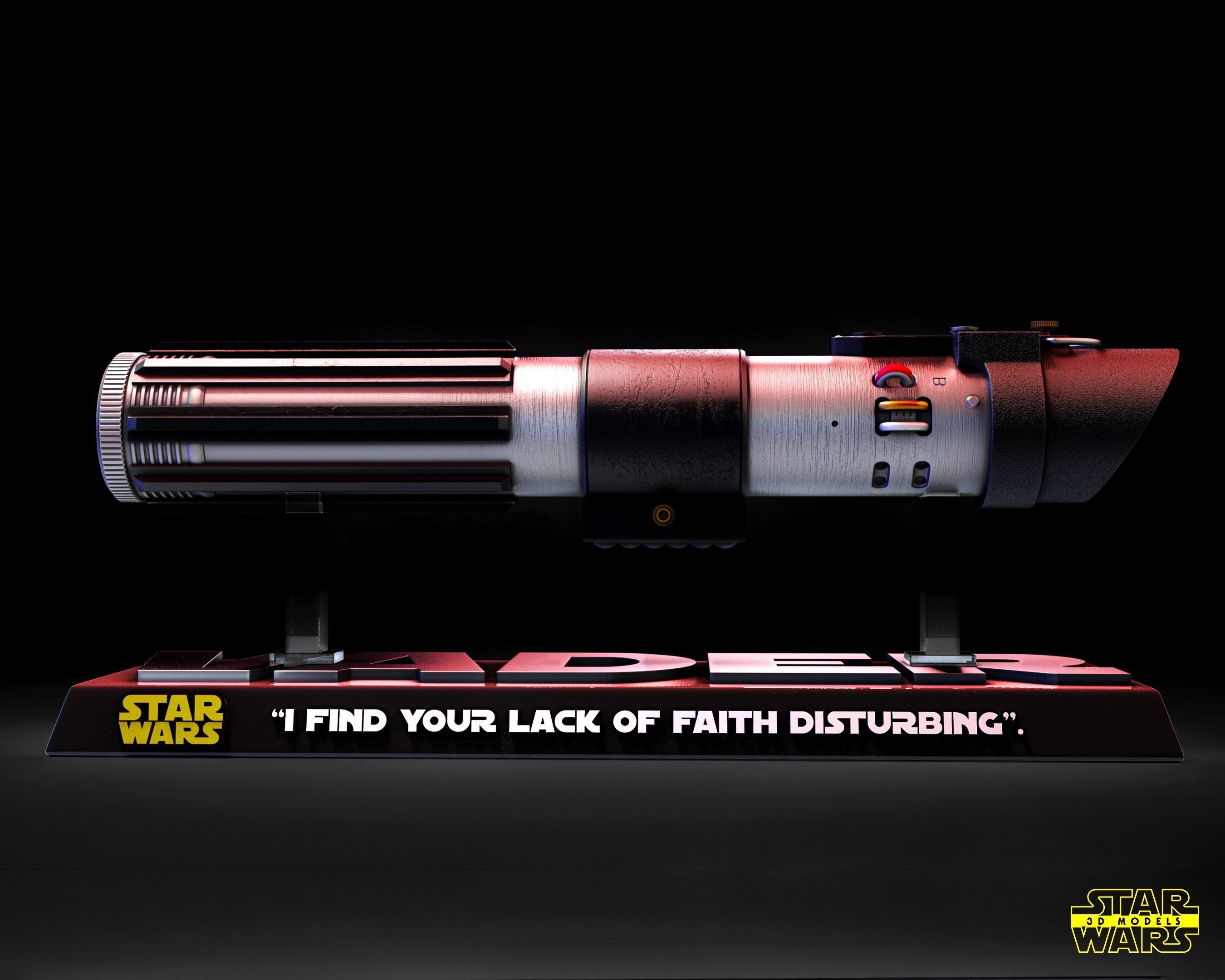 Darth Vader Lightsaber Sculpture Star Wars 3D Models 3D print model_1