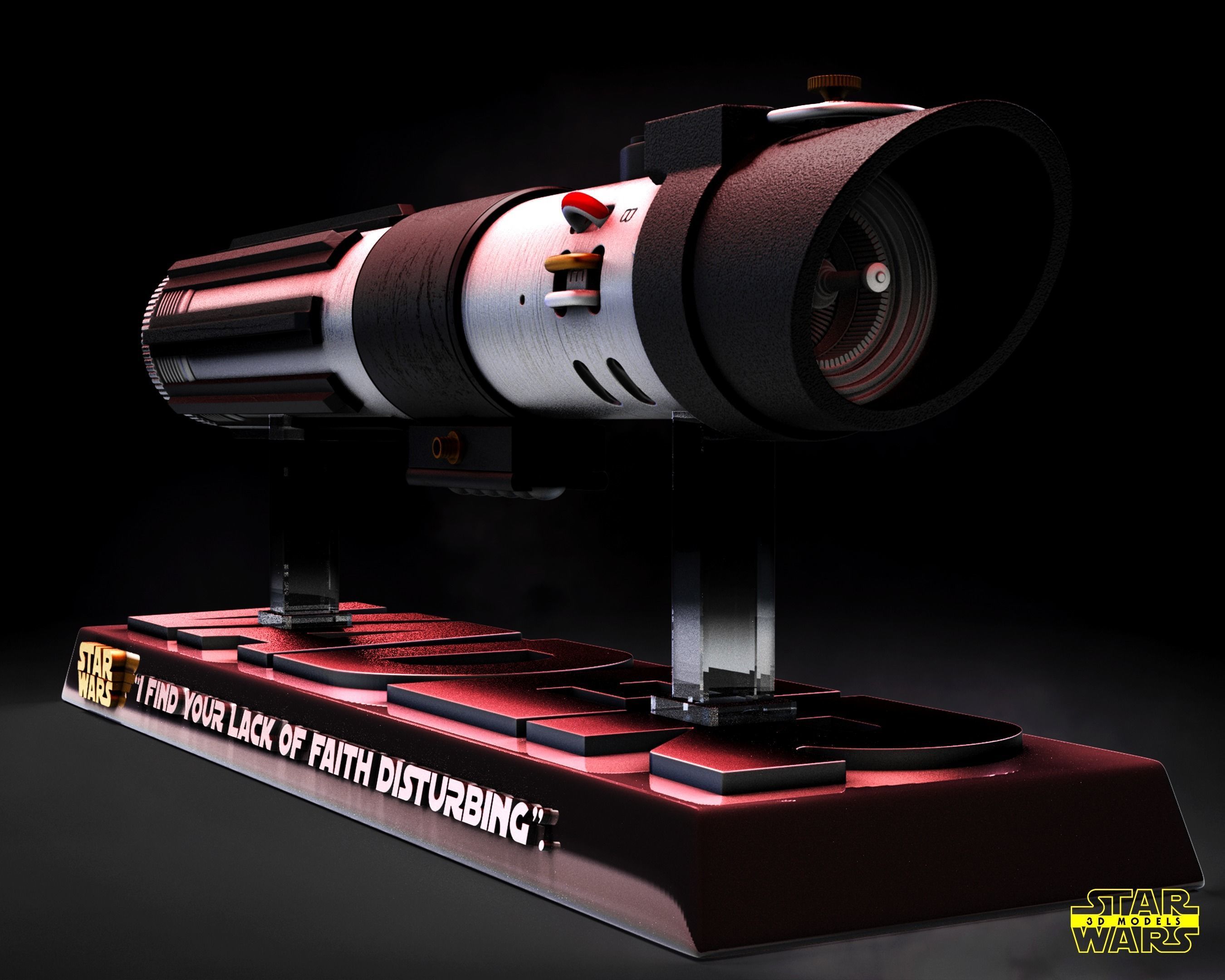 Darth Vader Lightsaber Sculpture Star Wars 3D Models 3D print model_2