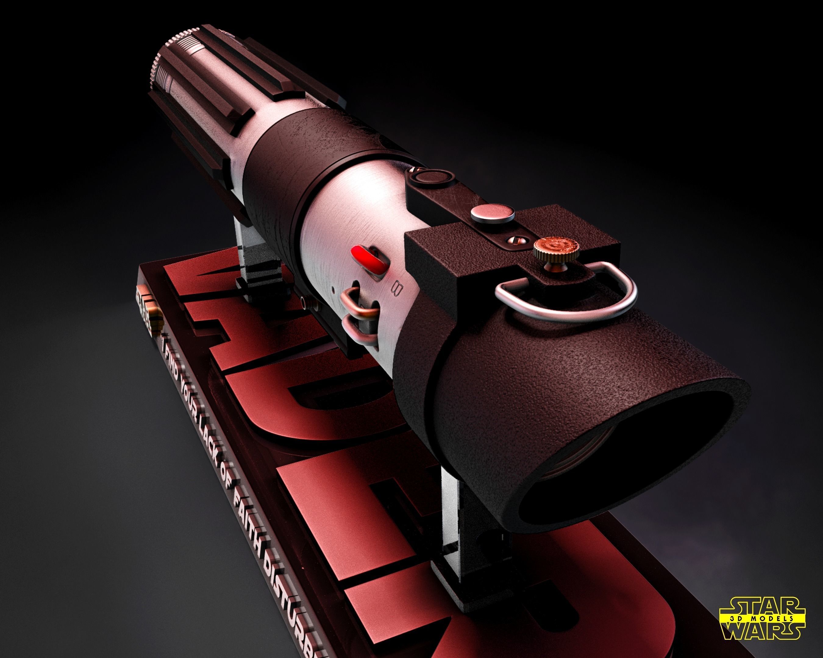 Darth Vader Lightsaber Sculpture Star Wars 3D Models 3D print model_6