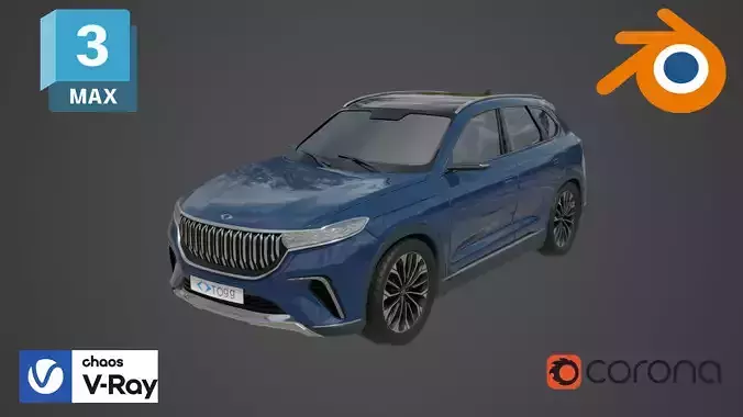 TOGG T10X SUV 2023 Low-poly 3D model